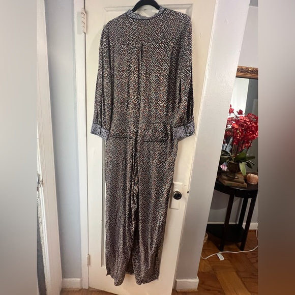 NWOT  Anthropologie Christine Silken Satin Jumpsuit US 14 - Picture 6 of 15